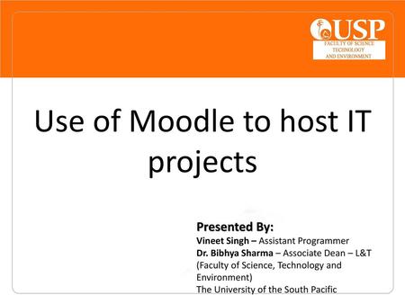 Use of Moodle to host IT projects