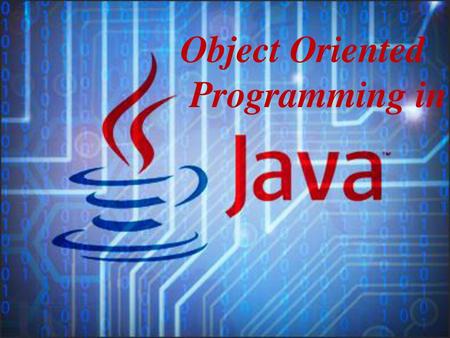 Object Oriented Programming in