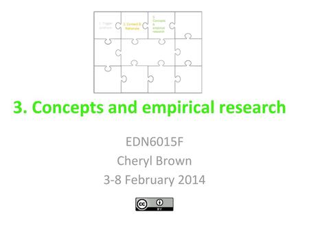 3. Concepts and empirical research