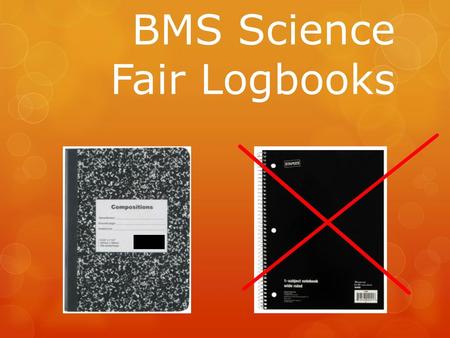 BMS Science Fair Logbooks