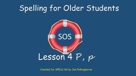 Spelling for Older Students