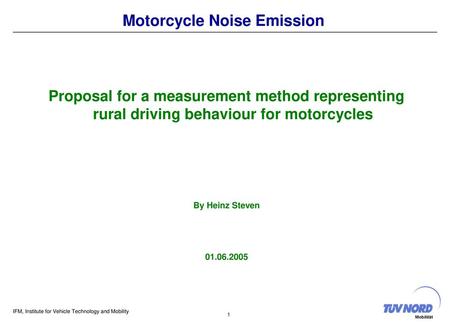 Motorcycle Noise Emission