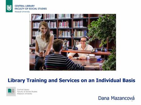 Library Training and Services on an Individual Basis