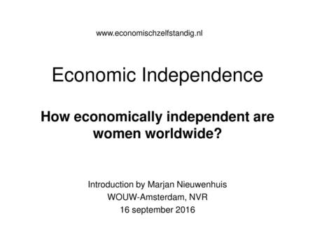 Economic Independence