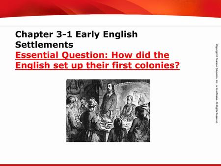 Chapter 3-1 Early English Settlements