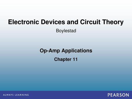 Electronic Devices and Circuit Theory