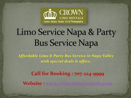 Limo Service Napa & Party Bus Service Napa