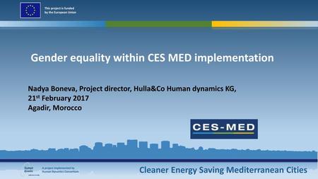 Gender equality within CES MED implementation