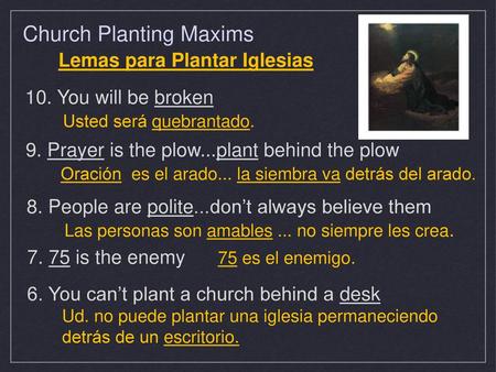 Church Planting Maxims Lemas para Plantar Iglesias