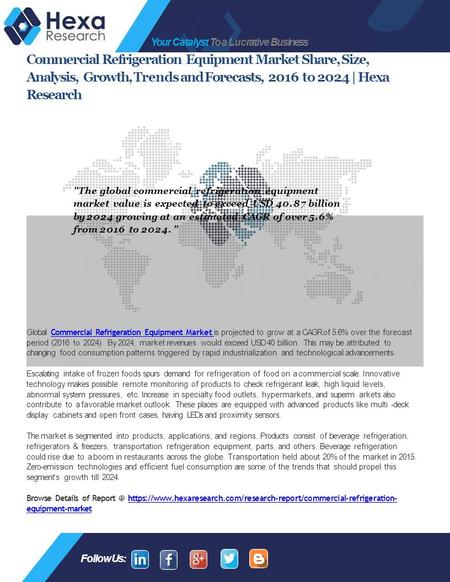 Commercial Refrigeration Equipment Market