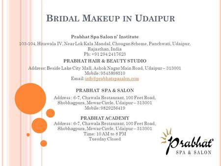 BRIDAL MAKEUP IN UDAIPUR 