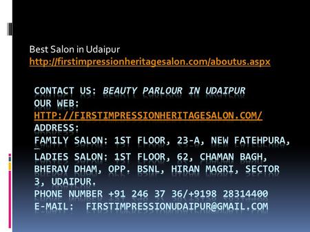 Best Salon in Udaipur