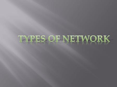 TYPES OF NETWORK