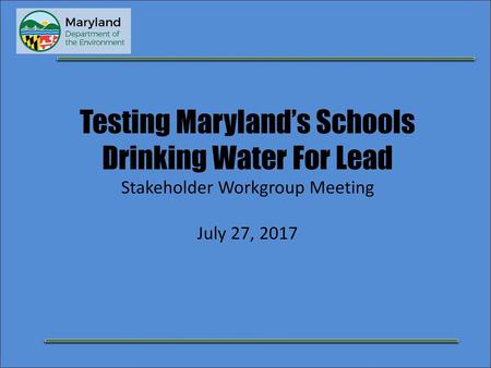 Outline Background on Lead in Drinking Water How Lead is Regulated