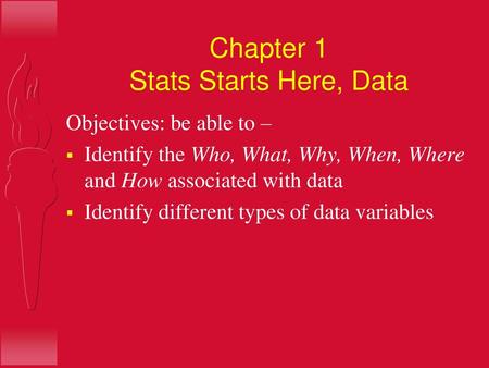 Chapter 1 Stats Starts Here, Data