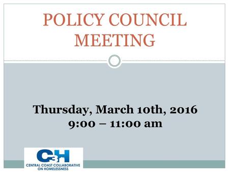 POLICY COUNCIL MEETING