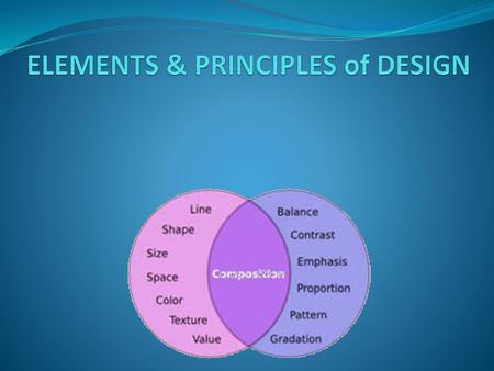 ELEMENTS & PRINCIPLES of DESIGN