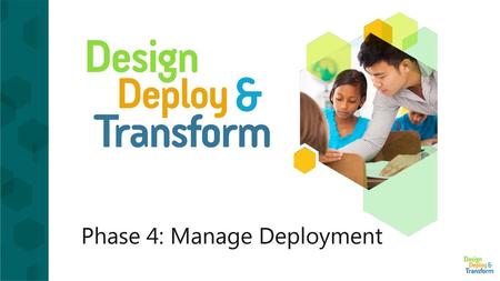 Phase 4: Manage Deployment