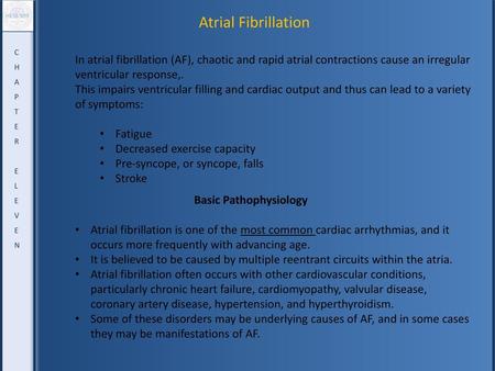 HESS 509 Atrial Fibrillation CHAPTER ELEVEN