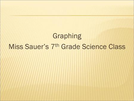 Graphing Miss Sauer’s 7th Grade Science Class