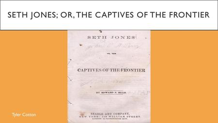 Seth Jones; or, The Captives of the Frontier