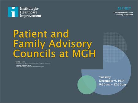 Patient and Family Advisory Councils at MGH