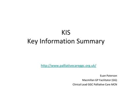 KIS Key Information Summary