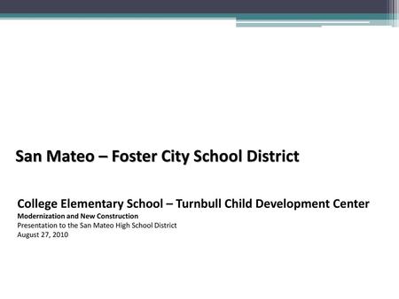 San Mateo – Foster City School District