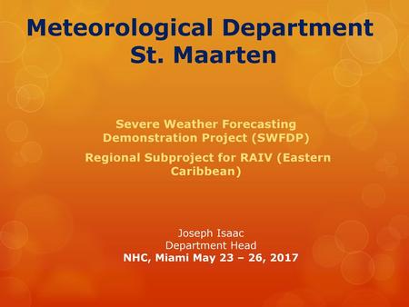 Meteorological Department St. Maarten