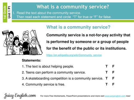 What is a community service?