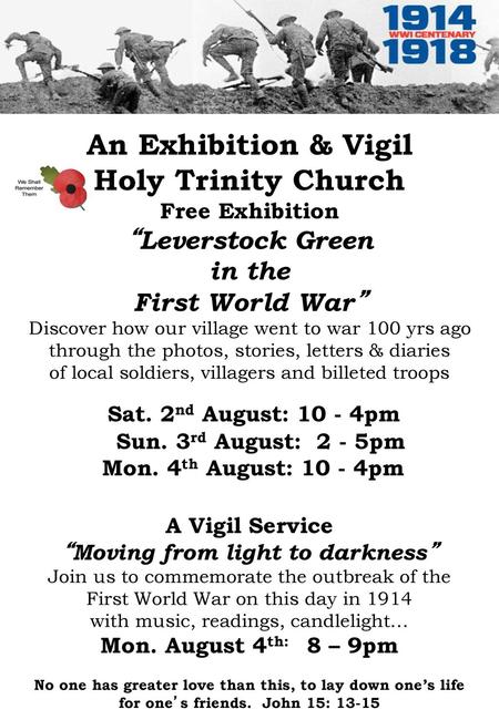 An Exhibition & Vigil Holy Trinity Church