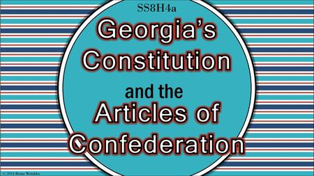 Georgia’s Constitution Articles of Confederation