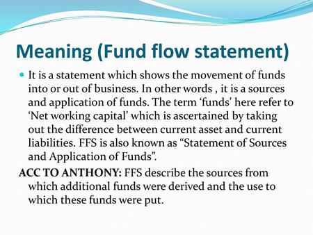 Meaning (Fund flow statement)