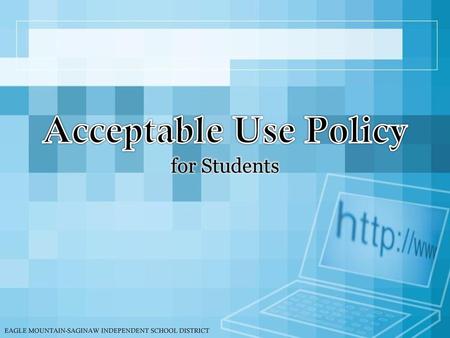 Acceptable Use Policy for Students