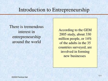 Introduction to Entrepreneurship