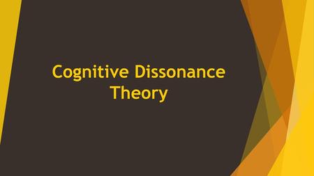 Cognitive Dissonance Theory