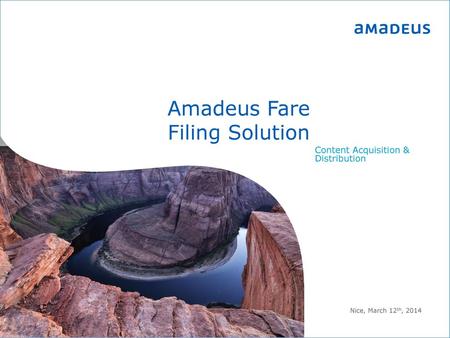 Amadeus Fare Filing Solution