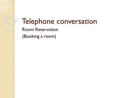 Telephone conversation