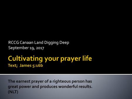 RCCG Canaan Land Digging Deep September 19, 2017