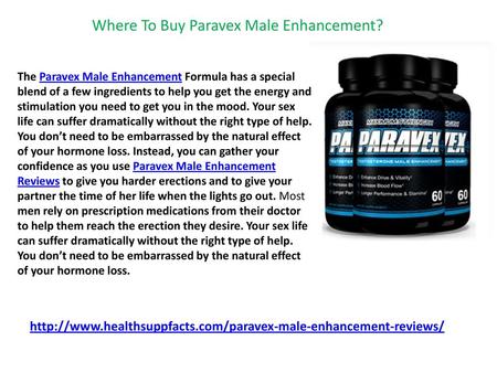 Where To Buy Paravex Male Enhancement?