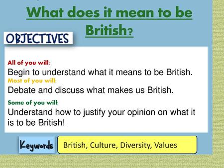 What it means to be British.