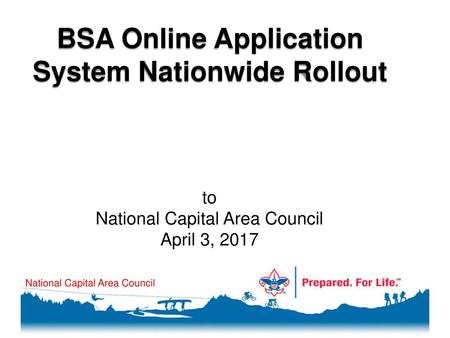 BSA Online Application System Nationwide Rollout