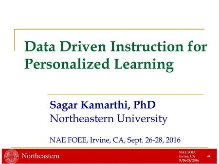 Data Driven Instruction for Personalized Learning