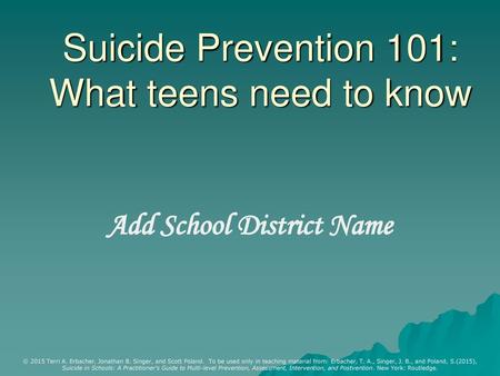 Suicide Prevention 101: What teens need to know