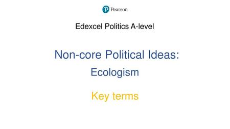 Non-core Political Ideas: