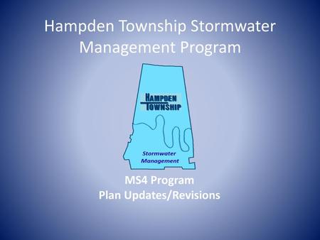 Hampden Township Stormwater Management Program