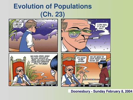 Evolution of Populations