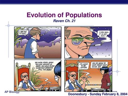 Evolution of Populations