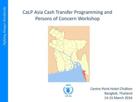 CaLP Asia Cash Transfer Programming and Persons of Concern Workshop