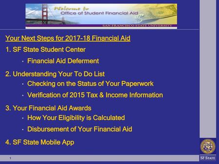 Your Next Steps for Financial Aid